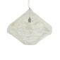 GloboStar® KENTUCKY 01865 Vintage Κρεμαστό Φωτιστικό Πλέγμα Μονόφωτο 1 x E27 IP20 Μπεζ Μέταλλο - Μ60 x Π60 x Υ50cm