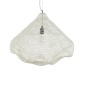 GloboStar® KENTUCKY 01865 Vintage Κρεμαστό Φωτιστικό Πλέγμα Μονόφωτο 1 x E27 IP20 Μπεζ Μέταλλο - Μ60 x Π60 x Υ50cm