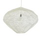 GloboStar® KENTUCKY 01868 Vintage Κρεμαστό Φωτιστικό Πλέγμα Μονόφωτο 1 x E27 IP20 Μπεζ Μέταλλο - Μ90 x Π90 x Υ70cm