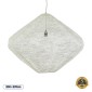 GloboStar® KENTUCKY 01868 Vintage Κρεμαστό Φωτιστικό Πλέγμα Μονόφωτο 1 x E27 IP20 Μπεζ Μέταλλο - Μ90 x Π90 x Υ70cm