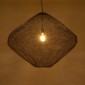 GloboStar® KENTUCKY 01869 Vintage Κρεμαστό Φωτιστικό Πλέγμα Μονόφωτο 1 x E27 IP20 Καφέ Μέταλλο - Μ90 x Π90 x Υ70cm