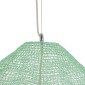 GloboStar® KENTUCKY 01870 Vintage Κρεμαστό Φωτιστικό Πλέγμα Μονόφωτο 1 x E27 IP20 Τιρκουάζ Μέταλλο - Μ90 x Π90 x Υ70cm