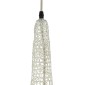 GloboStar® KENTUCKY 01871 Vintage Κρεμαστό Φωτιστικό Πλέγμα Μονόφωτο 1 x E27 IP20 Μπεζ Μέταλλο - Μ35 x Π35 x Υ60cm