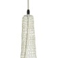 GloboStar® KENTUCKY 01874 Vintage Κρεμαστό Φωτιστικό Πλέγμα Μονόφωτο 1 x E27 IP20 Μπεζ Μέταλλο - Μ50 x Π50 x Υ90cm