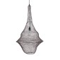 GloboStar® KENTUCKY 01875 Vintage Κρεμαστό Φωτιστικό Πλέγμα Μονόφωτο 1 x E27 IP20 Καφέ Μέταλλο - Μ50 x Π50 x Υ90cm