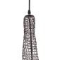 GloboStar® KENTUCKY 01875 Vintage Κρεμαστό Φωτιστικό Πλέγμα Μονόφωτο 1 x E27 IP20 Καφέ Μέταλλο - Μ50 x Π50 x Υ90cm