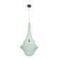 GloboStar® KENTUCKY 01876 Vintage Κρεμαστό Φωτιστικό Πλέγμα Μονόφωτο 1 x E27 IP20 Τιρκουάζ Μέταλλο - Μ50 x Π50 x Υ90cm