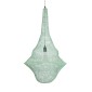 GloboStar® KENTUCKY 01876 Vintage Κρεμαστό Φωτιστικό Πλέγμα Μονόφωτο 1 x E27 IP20 Τιρκουάζ Μέταλλο - Μ50 x Π50 x Υ90cm