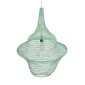 GloboStar® KENTUCKY 01876 Vintage Κρεμαστό Φωτιστικό Πλέγμα Μονόφωτο 1 x E27 IP20 Τιρκουάζ Μέταλλο - Μ50 x Π50 x Υ90cm