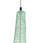GloboStar® KENTUCKY 01876 Vintage Κρεμαστό Φωτιστικό Πλέγμα Μονόφωτο 1 x E27 IP20 Τιρκουάζ Μέταλλο - Μ50 x Π50 x Υ90cm
