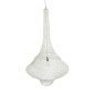 GloboStar® KENTUCKY 01877 Vintage Κρεμαστό Φωτιστικό Πλέγμα Μονόφωτο 1 x E27 IP20 Μπεζ Μέταλλο - Μ80 x Π80 x Υ140cm