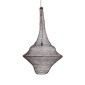GloboStar® KENTUCKY 01878 Vintage Κρεμαστό Φωτιστικό Πλέγμα Μονόφωτο 1 x E27 IP20 Καφέ Μέταλλο - Μ80 x Π80 x Υ140cm