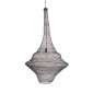 GloboStar® KENTUCKY 01878 Vintage Κρεμαστό Φωτιστικό Πλέγμα Μονόφωτο 1 x E27 IP20 Καφέ Μέταλλο - Μ80 x Π80 x Υ140cm