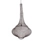 GloboStar® KENTUCKY 01878 Vintage Κρεμαστό Φωτιστικό Πλέγμα Μονόφωτο 1 x E27 IP20 Καφέ Μέταλλο - Μ80 x Π80 x Υ140cm
