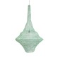 GloboStar® KENTUCKY 01879 Vintage Κρεμαστό Φωτιστικό Πλέγμα Μονόφωτο 1 x E27 IP20 Τιρκουάζ Μέταλλο - Μ80 x Π80 x Υ140cm