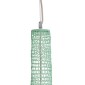 GloboStar® KENTUCKY 01879 Vintage Κρεμαστό Φωτιστικό Πλέγμα Μονόφωτο 1 x E27 IP20 Τιρκουάζ Μέταλλο - Μ80 x Π80 x Υ140cm