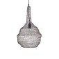 GloboStar® KENTUCKY 01881 Vintage Κρεμαστό Φωτιστικό Πλέγμα Μονόφωτο 1 x E27 IP20 Καφέ Μέταλλο - Μ30 x Π30 x Υ50cm