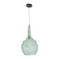 GloboStar® KENTUCKY 01882 Vintage Κρεμαστό Φωτιστικό Πλέγμα Μονόφωτο 1 x E27 IP20 Τιρκουάζ Μέταλλο - Μ30 x Π30 x Υ50cm