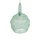 GloboStar® KENTUCKY 01882 Vintage Κρεμαστό Φωτιστικό Πλέγμα Μονόφωτο 1 x E27 IP20 Τιρκουάζ Μέταλλο - Μ30 x Π30 x Υ50cm