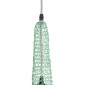 GloboStar® KENTUCKY 01882 Vintage Κρεμαστό Φωτιστικό Πλέγμα Μονόφωτο 1 x E27 IP20 Τιρκουάζ Μέταλλο - Μ30 x Π30 x Υ50cm