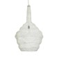 GloboStar® KENTUCKY 01883 Vintage Κρεμαστό Φωτιστικό Πλέγμα Μονόφωτο 1 x E27 IP20 Μπεζ Μέταλλο - Μ60 x Π60 x Υ90cm