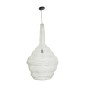 GloboStar® KENTUCKY 01883 Vintage Κρεμαστό Φωτιστικό Πλέγμα Μονόφωτο 1 x E27 IP20 Μπεζ Μέταλλο - Μ60 x Π60 x Υ90cm