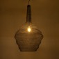 GloboStar® KENTUCKY 01884 Vintage Κρεμαστό Φωτιστικό Πλέγμα Μονόφωτο 1 x E27 IP20 Καφέ Μέταλλο - Μ60 x Π60 x Υ90cm