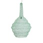 GloboStar® KENTUCKY 01885 Vintage Κρεμαστό Φωτιστικό Πλέγμα Μονόφωτο 1 x E27 IP20 Τιρκουάζ Μέταλλο - Μ60 x Π60 x Υ90cm