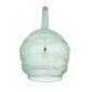 GloboStar® KENTUCKY 01888 Vintage Κρεμαστό Φωτιστικό Πλέγμα Μονόφωτο 1 x E27 IP20 Τιρκουάζ Μέταλλο - Μ90 x Π90 x Y110cm