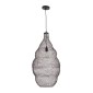GloboStar® KENTUCKY 01896 Vintage Κρεμαστό Φωτιστικό Πλέγμα Μονόφωτο 1 x E27 IP20 Καφέ Μέταλλο - Μ40 x Π40 x Υ70cm