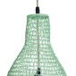 GloboStar® KENTUCKY 01897 Vintage Κρεμαστό Φωτιστικό Πλέγμα Μονόφωτο 1 x E27 IP20 Τιρκουάζ Μέταλλο - Μ40 x Π40 x Υ70cm