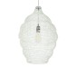 GloboStar® KENTUCKY 01898 Vintage Κρεμαστό Φωτιστικό Πλέγμα Μονόφωτο 1 x E27 IP20 Μπεζ Μέταλλο - Μ40 x Π40 x Y60cm