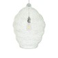 GloboStar® KENTUCKY 01898 Vintage Κρεμαστό Φωτιστικό Πλέγμα Μονόφωτο 1 x E27 IP20 Μπεζ Μέταλλο - Μ40 x Π40 x Y60cm