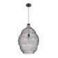 GloboStar® KENTUCKY 01899 Vintage Κρεμαστό Φωτιστικό Πλέγμα Μονόφωτο 1 x E27 IP20 Καφέ Μέταλλο - Μ40 x Π40 x Y60cm
