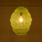 GloboStar® KENTUCKY 01900 Vintage Κρεμαστό Φωτιστικό Πλέγμα Μονόφωτο 1 x E27 IP20 Τιρκουάζ Μέταλλο - Μ40 x Π40 x Y60cm