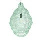 GloboStar® KENTUCKY 01900 Vintage Κρεμαστό Φωτιστικό Πλέγμα Μονόφωτο 1 x E27 IP20 Τιρκουάζ Μέταλλο - Μ40 x Π40 x Y60cm