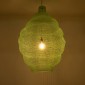 GloboStar® KENTUCKY 01903 Vintage Κρεμαστό Φωτιστικό Πλέγμα Μονόφωτο 1 x E27 IP20 Τιρκουάζ Μέταλλο - Μ80 x Π80 x Y110cm