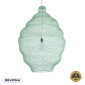 GloboStar® KENTUCKY 01903 Vintage Κρεμαστό Φωτιστικό Πλέγμα Μονόφωτο 1 x E27 IP20 Τιρκουάζ Μέταλλο - Μ80 x Π80 x Y110cm