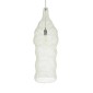 GloboStar® KENTUCKY 01904 Vintage Κρεμαστό Φωτιστικό Πλέγμα Μονόφωτο 1 x E27 IP20 Μπεζ Μέταλλο - Μ30 x Π30 x Y80cm