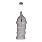 GloboStar® KENTUCKY 01905 Vintage Κρεμαστό Φωτιστικό Πλέγμα Μονόφωτο 1 x E27 IP20 Καφέ Μέταλλο - Μ30 x Π30 x Y80cm