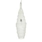 GloboStar® KENTUCKY 01907 Vintage Κρεμαστό Φωτιστικό Πλέγμα Μονόφωτο 1 x E27 IP20 Μπεζ Μέταλλο - Μ30 x Π30 x Y105m