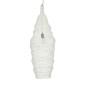 GloboStar® KENTUCKY 01907 Vintage Κρεμαστό Φωτιστικό Πλέγμα Μονόφωτο 1 x E27 IP20 Μπεζ Μέταλλο - Μ30 x Π30 x Y105m