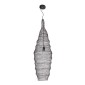 GloboStar® KENTUCKY 01908 Vintage Κρεμαστό Φωτιστικό Πλέγμα Μονόφωτο 1 x E27 IP20 Καφέ Μέταλλο - Μ30 x Π30 x Y105m
