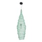 GloboStar® KENTUCKY 01909 Vintage Κρεμαστό Φωτιστικό Πλέγμα Μονόφωτο 1 x E27 IP20 Τιρκουάζ Μέταλλο - Μ30 x Π30 x Y105m