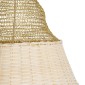 GloboStar® KENTUCKY 01910 Vintage Κρεμαστό Φωτιστικό Πλέγμα Μονόφωτο 1 x E27 IP20 Μπεζ Μέταλλο - Μ40 x Π40 x Υ80cm