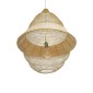 GloboStar® KENTUCKY 01911 Vintage Κρεμαστό Φωτιστικό Πλέγμα Μονόφωτο 1 x E27 IP20 Μπεζ Μέταλλο - Μ60 x Π60 x Υ80cm