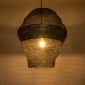 GloboStar® KENTUCKY 01912 Vintage Κρεμαστό Φωτιστικό Πλέγμα Μονόφωτο 1 x E27 IP20 Μαύρο Μέταλλο - Μ60 x Π60 x Υ70cm
