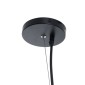 GloboStar® KENTUCKY 01912 Vintage Κρεμαστό Φωτιστικό Πλέγμα Μονόφωτο 1 x E27 IP20 Μαύρο Μέταλλο - Μ60 x Π60 x Υ70cm