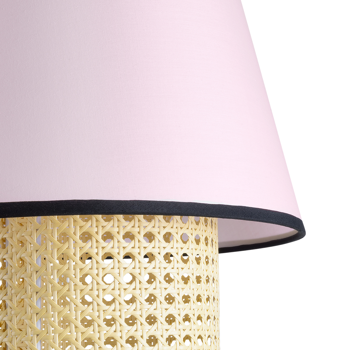 GloboStar® SAIGE 01921 Boho Κρεμαστό Φωτιστικό Πλέγμα Μονόφωτο 1 x E27 IP20 Μπεζ Ξύλο με Μπλε & Ροζ Ύφασμα - Μ30 x Π30 x Υ48cm