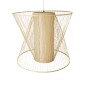 GloboStar® HIBISCUS 01926 Boho Κρεμαστό Φωτιστικό Πλέγμα Μονόφωτο 1 x E27 IP20 Μπεζ Ξύλο - Μ100 x Π100 x Υ90cm